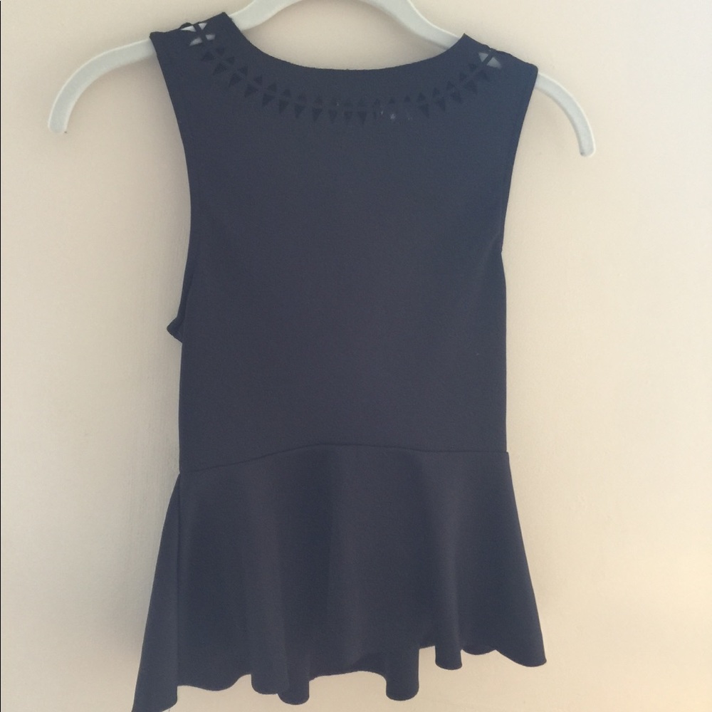 Black Peplum Shirt